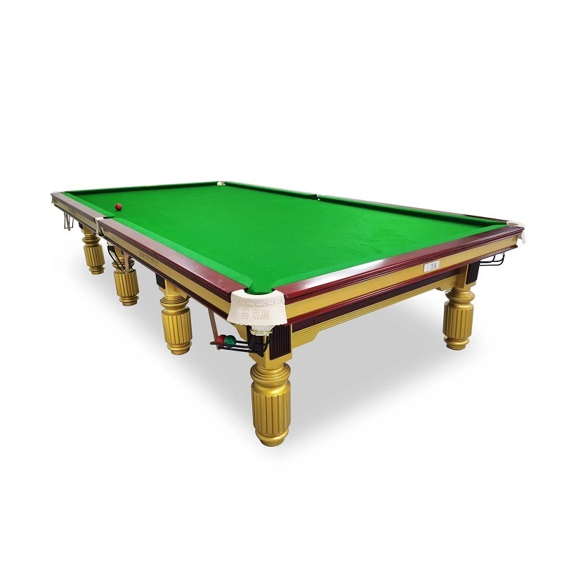 2023 Tenshin factory direct sales solid woo 10ft 12ft Russian style snooker bumper pool table for sale