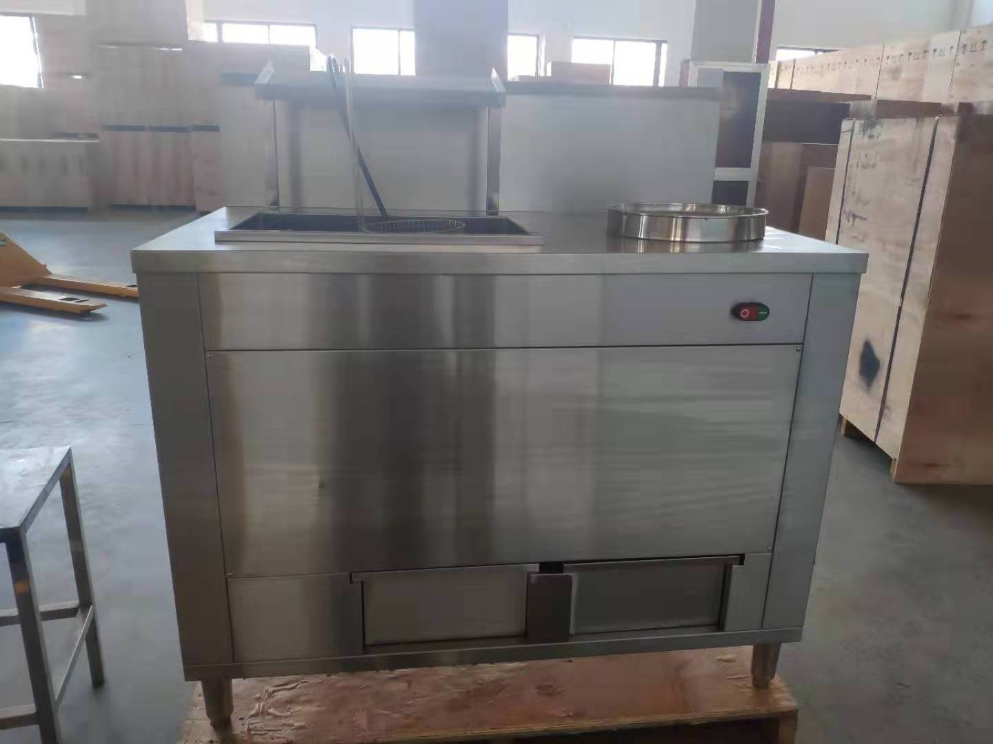 TENSHINE GW-2400 Fast Food Restaurant Used Chicken Breading Table/Chicken Breading Machine for Sale