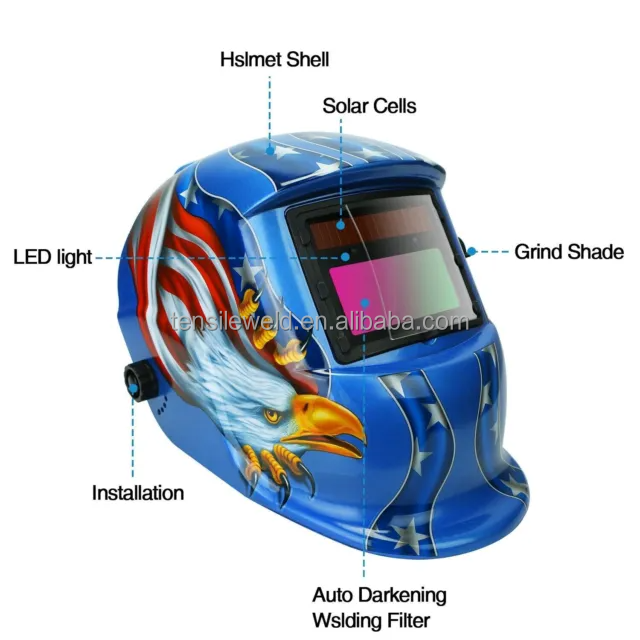 welding helmets iron man with led lights automatic auto with fan