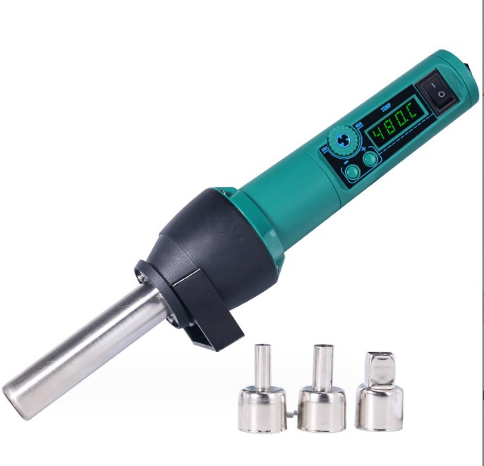 Portable hot air gun handheld digital display hot air welding station adjustable temperature hot air gun