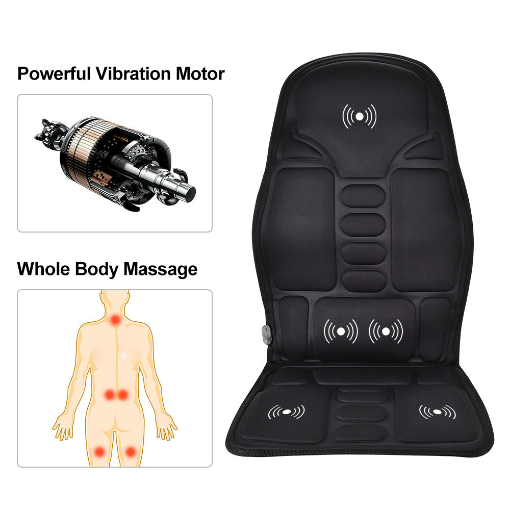 2023 New Style Neck Back Waist Seat Massager Mattress Full Body Shiatsu Heat Knead Massage Chair Cushion for Car Home Office