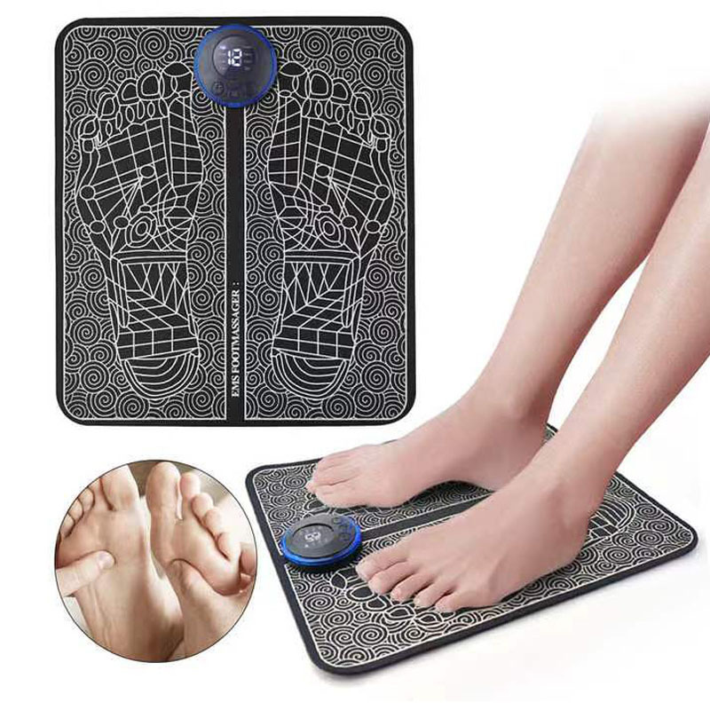 Hot Products TENS Massage Pad Feet Muscle Stimulator Massage Mat Electric Vibrating EMS Foot Massager