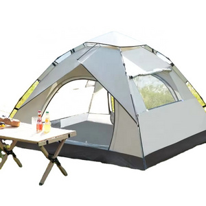 Superior Quality Wholesale Outdoor Custom Automatic Waterproof 2 Layers Family Camping Tent 4 Person