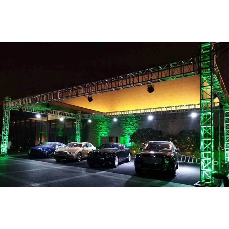 Spigot Truss Stage Lighting Display Folding Black Speaker Metal Aluminum Line Array Dj Stage Lighting Truss