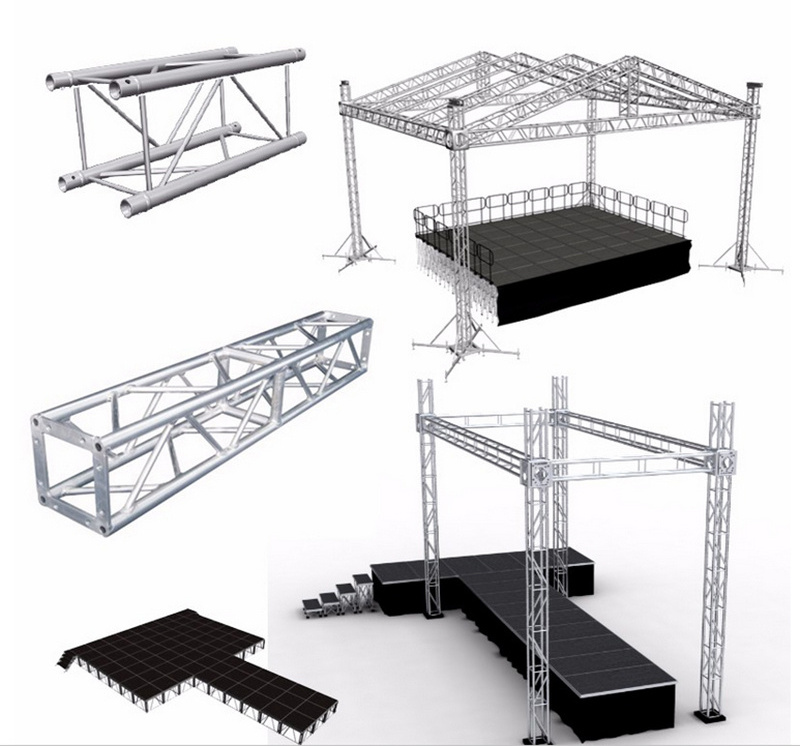 Bolt Type Aluminum Truss Display Light Truss Upright Line Array Speaker Lift Truss Stand Tower