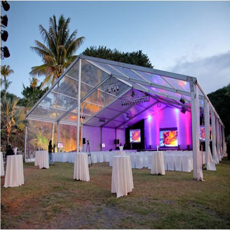 Luxury Event Transparent White Custom Outdoor Stretch Frame Tents For 15X15 Outdoor Events Waterproof Wedding Tent