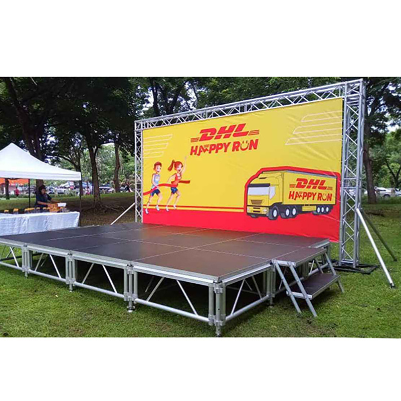 Aluminum Stage Backdrop Roof Truss Frame Display Lighting Podium Truss Pillar For Event Concert Event Stage Platform