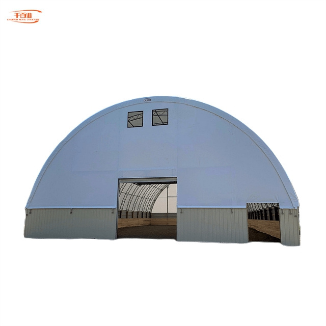 Factory Prefabricated Storage Shed Cover Shelter Forred Outdoor Metal Shipping Garage Roof Container Dome Tent