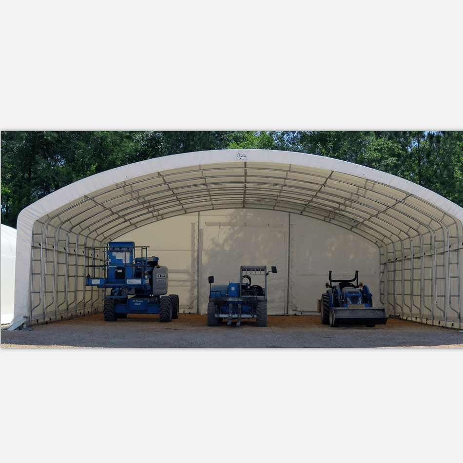 Hot sale container dome shelter 40x80 ft size Customized 100km wind withstand waterproof for storage outdoor warehouse