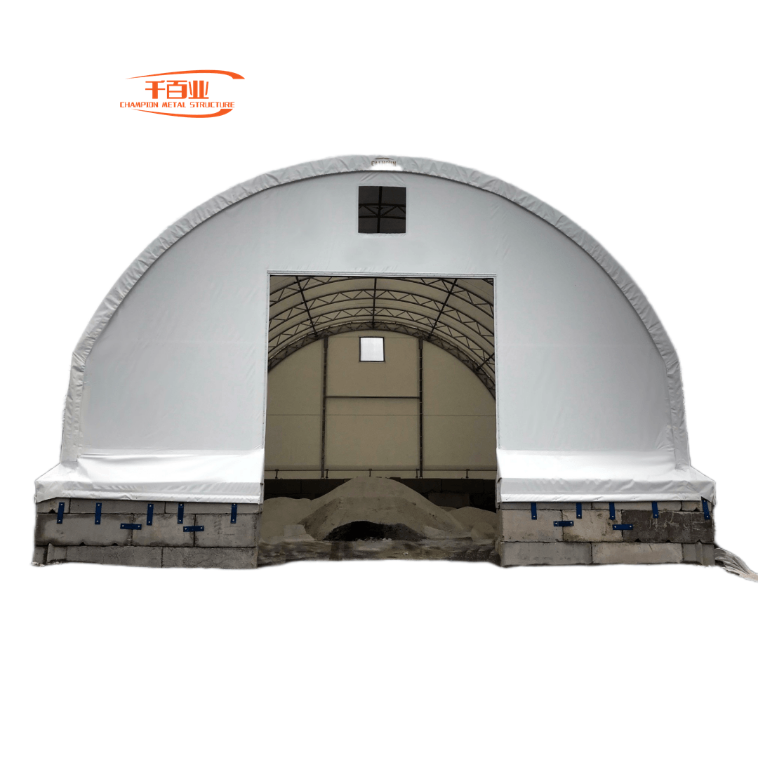 40ft sea excavation shipping double truss container dome emergency shelter end walls for sale in New Zealand