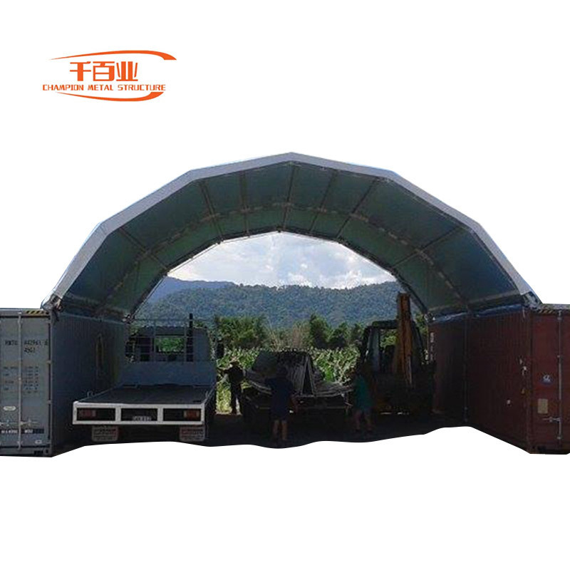 Custom Canopy Metallic Structure Shipping Container Metal Canopy Shelter Between 40Ft X 60Ft Single Truss Haven Hangar Cover