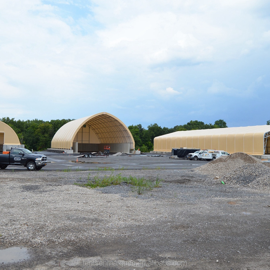 12x36m OEM/ODM 100-150kmH Wind Load plastic shed shelter tent for travel steel structure hangar for sale