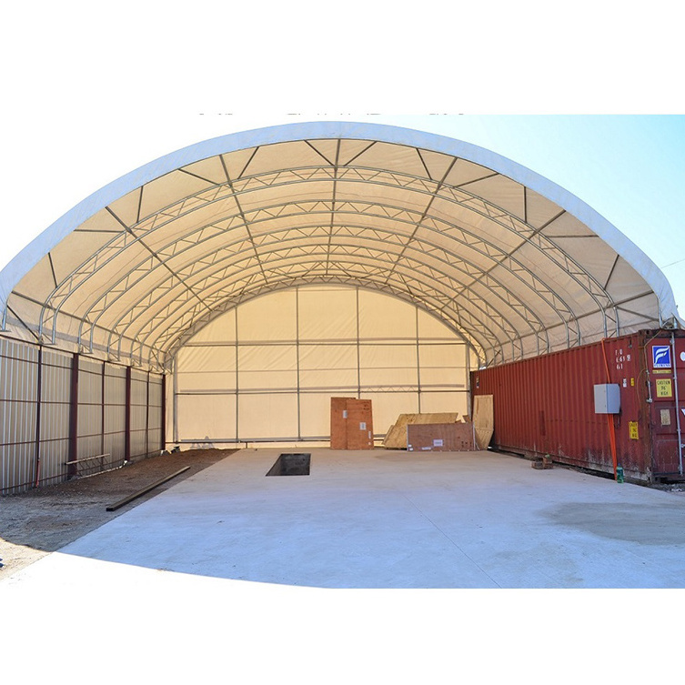 Wholesale Price Heavy Duty Galvanized Steel Frame Double Truss PVC Container Shelter Canopy Tent and Fabric Storage Building