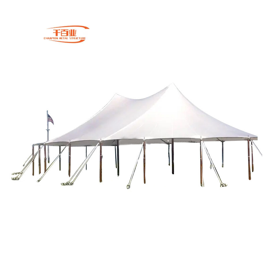 Factory Direct Black Flooring Marquee Tent 300 Seater Sperry Sailcloth For Sale