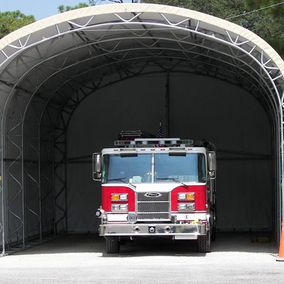 Custom Canopy Metallic Structure Shipping Container Metal Canopy Shelter Between 40Ft X 60Ft Single Truss Haven Hangar Cover