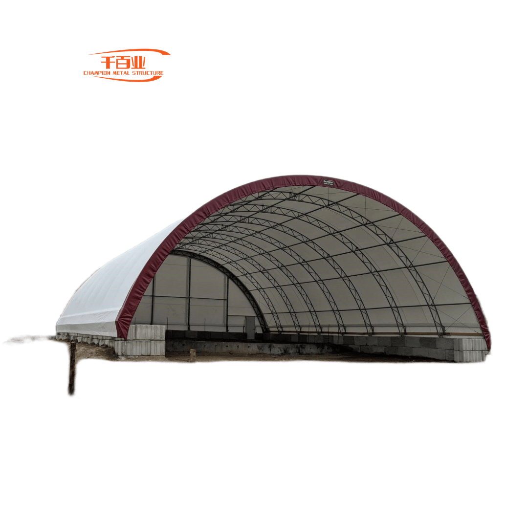 Customized 40FT Container Shelter PVC Cover Steel Structure Container Dome Shelter 4040 6040 Waterproof Metal Pvc Coated