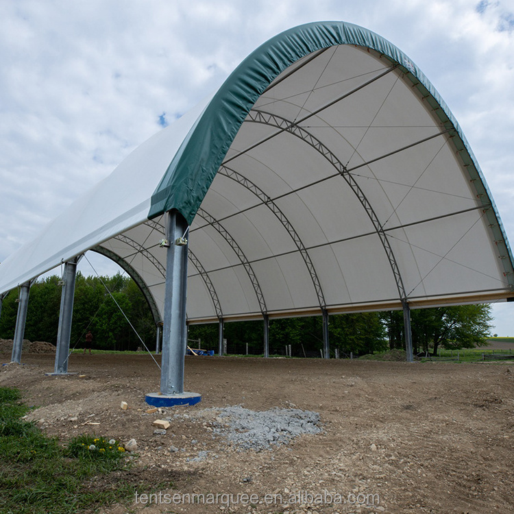 Large Outdoor Heavy Duty Hot-dip Galvanized Steel PVC Custom Fabric Structures warehouse tent