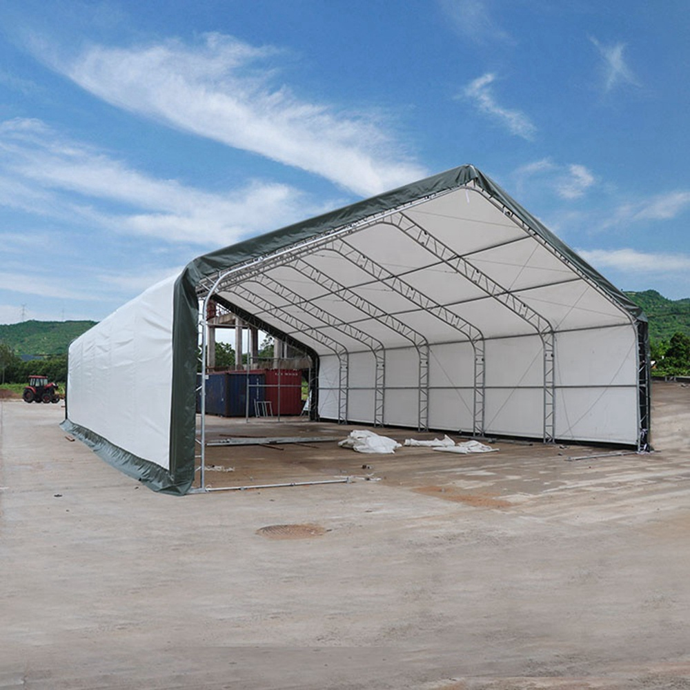 80-100km wind metal frame hot galvanized steel tube 8x12m  container dome shelter for sale from factory directly