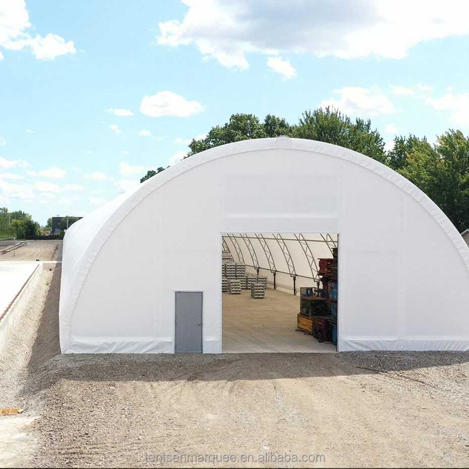 12x36m OEM/ODM 100-150kmH Wind Load plastic shed shelter tent for travel steel structure hangar for sale