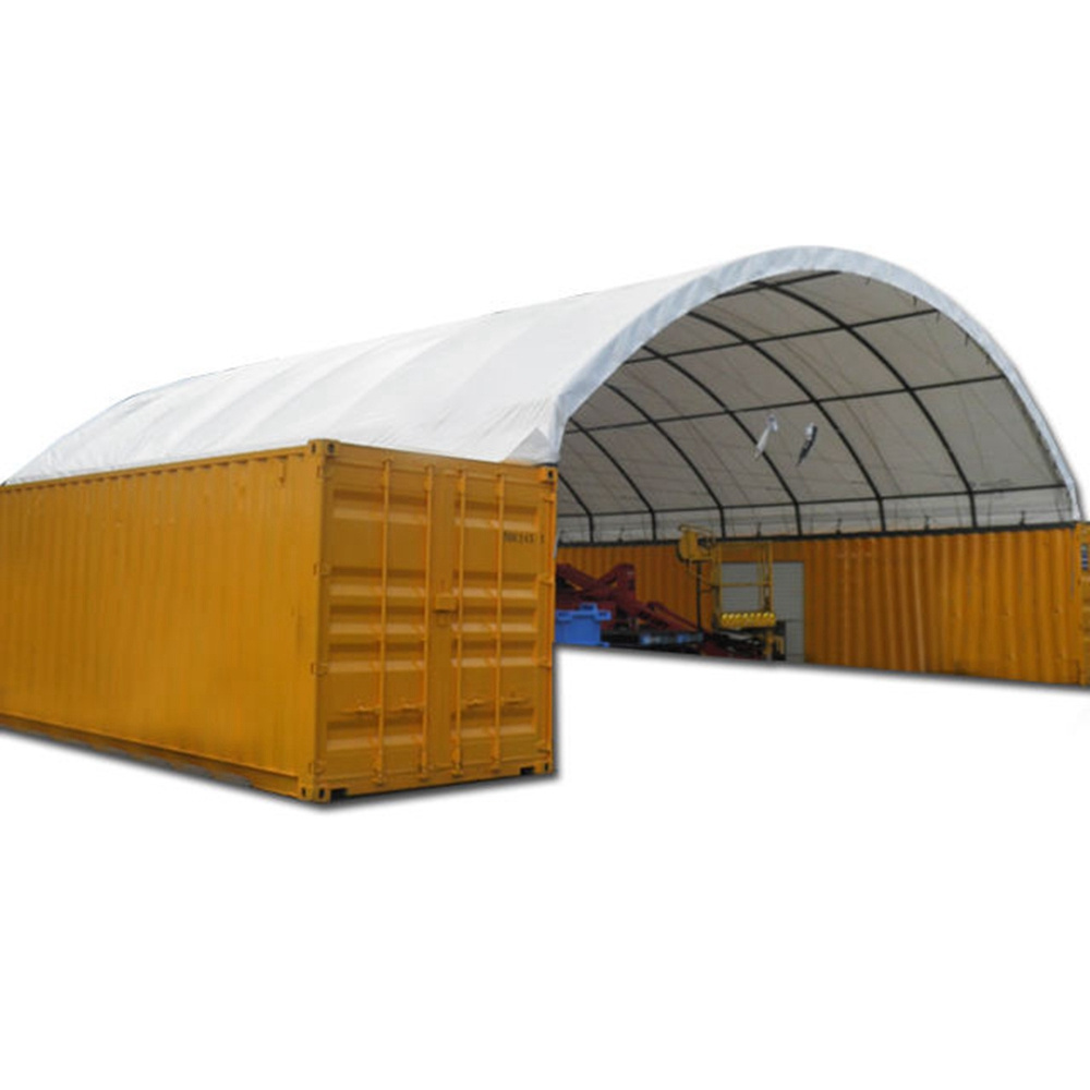 80-100km wind metal frame hot galvanized steel tube 8x12m  container dome shelter for sale from factory directly