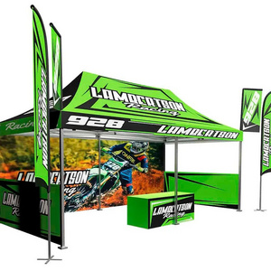 New Trend Hexagonal Aluminium Frame Car Race Tent With Flag OEM 30x30 FT Portable Pop Up Gazebo Canopy Tent