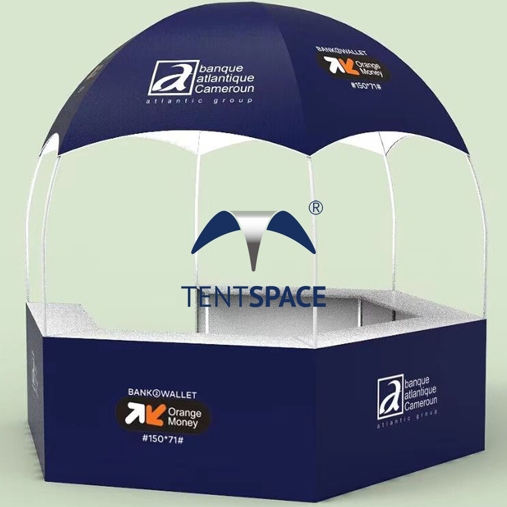 custom design gazebo tent hexagonal for street food promotion branding logo gazebo outdoor waterproof for food festival