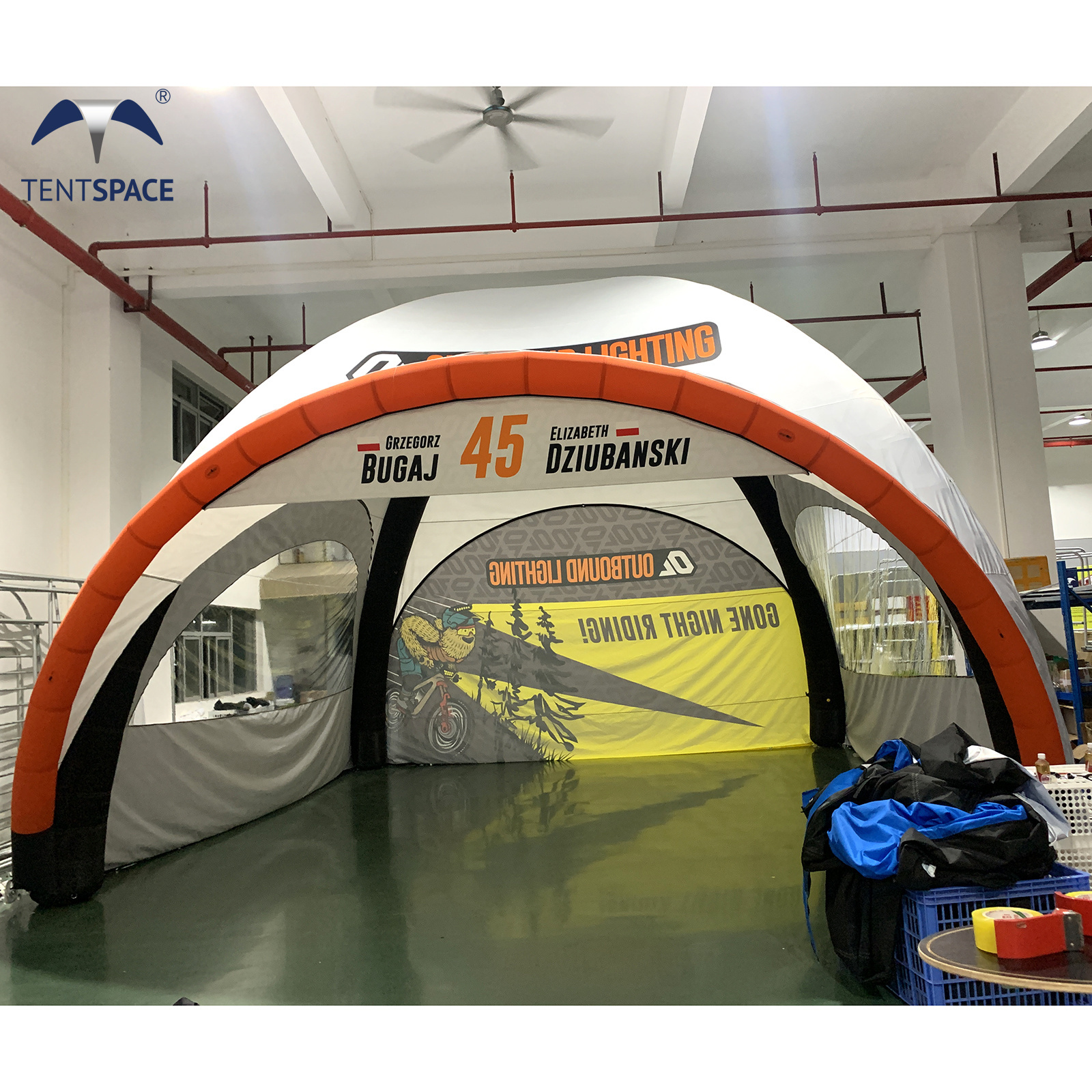 High performance customized inflatable sports tent air dome gazebo branded outdoor events air canopy with transparent PVC window