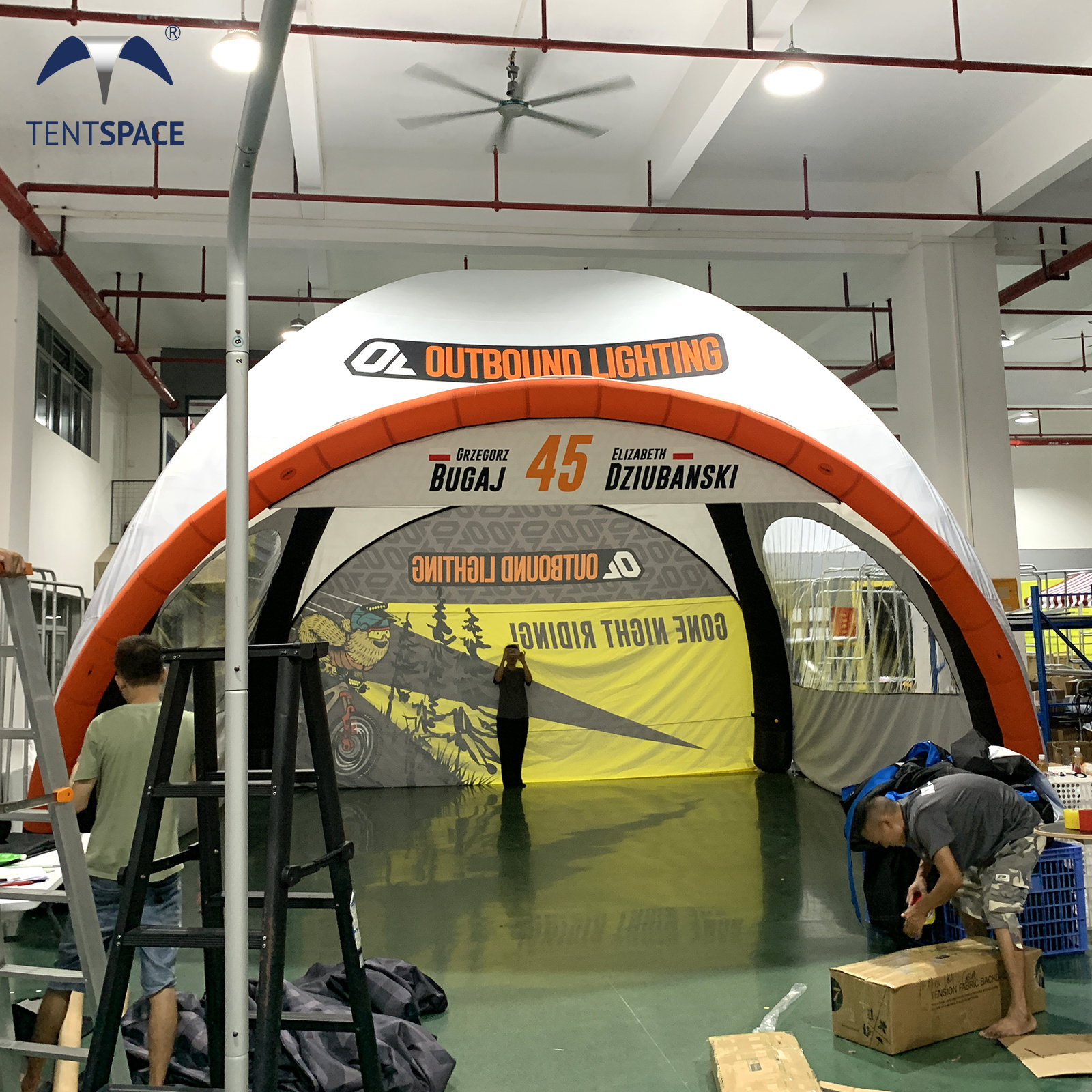 High performance customized inflatable sports tent air dome gazebo branded outdoor events air canopy with transparent PVC window