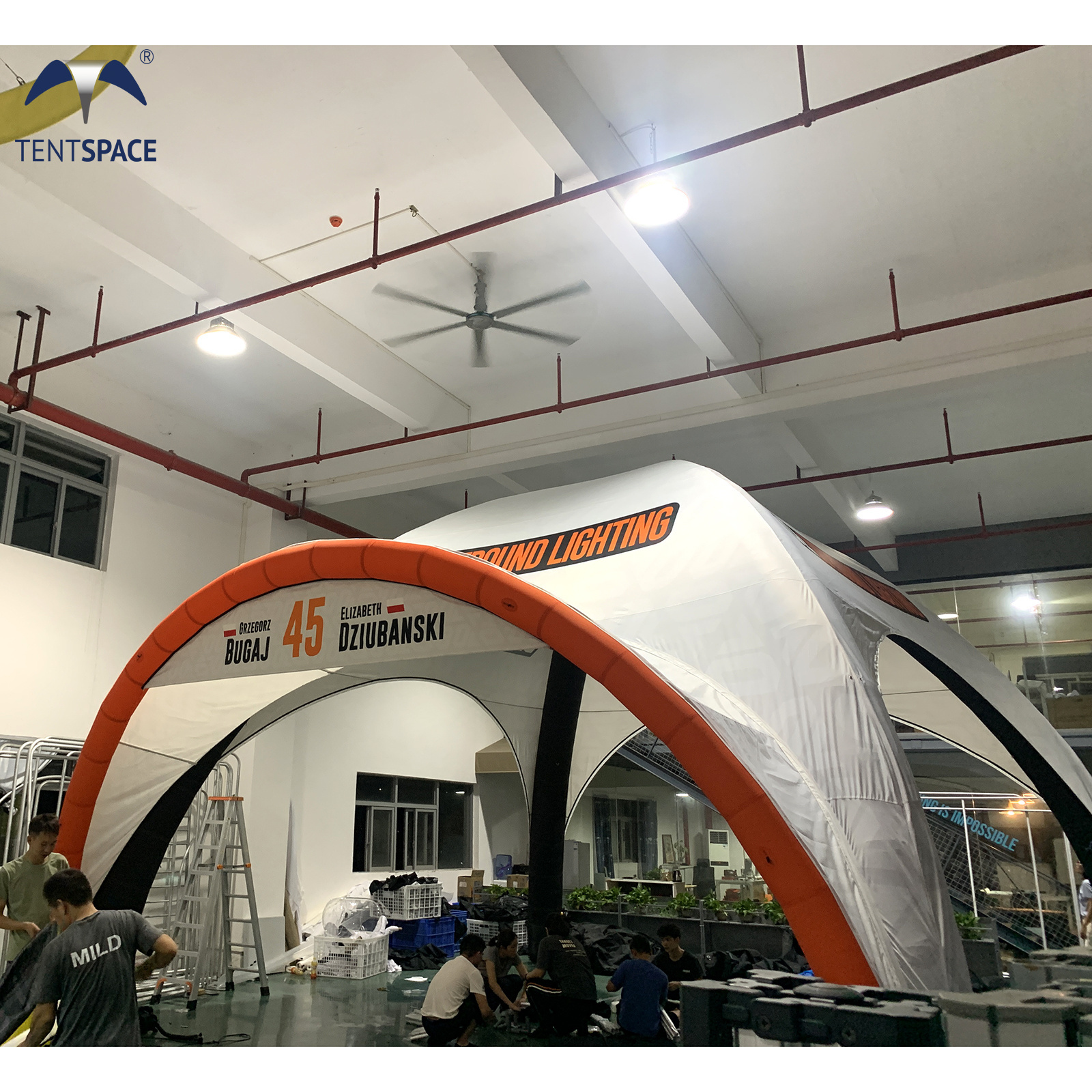 High performance customized inflatable sports tent air dome gazebo branded outdoor events air canopy with transparent PVC window