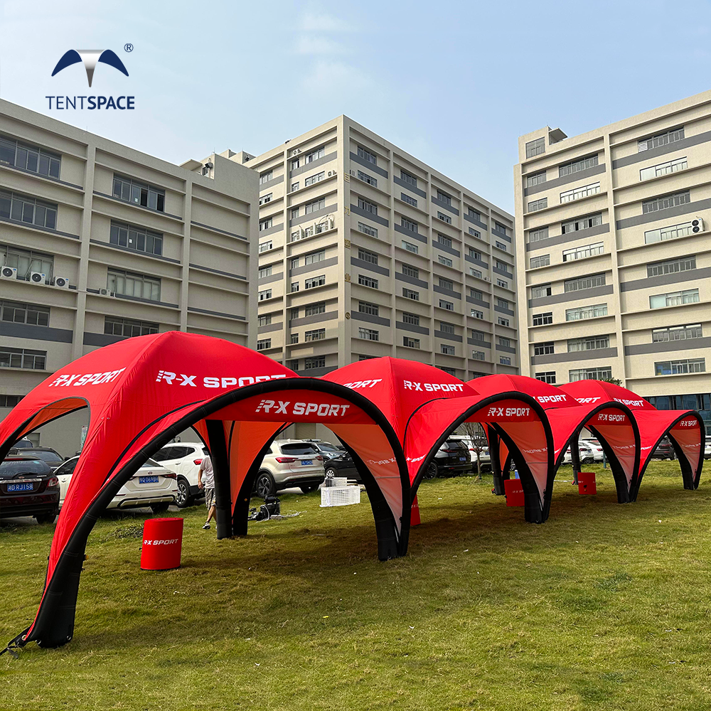 Hot sale customized portable inflatable spider tent promotional display event gazebo tent sports air marquee trade show canopy