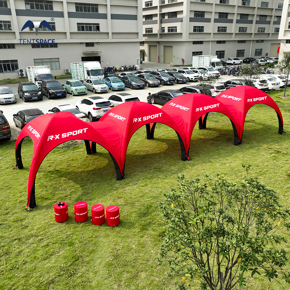 Hot sale customized portable inflatable spider tent promotional display event gazebo tent sports air marquee trade show canopy