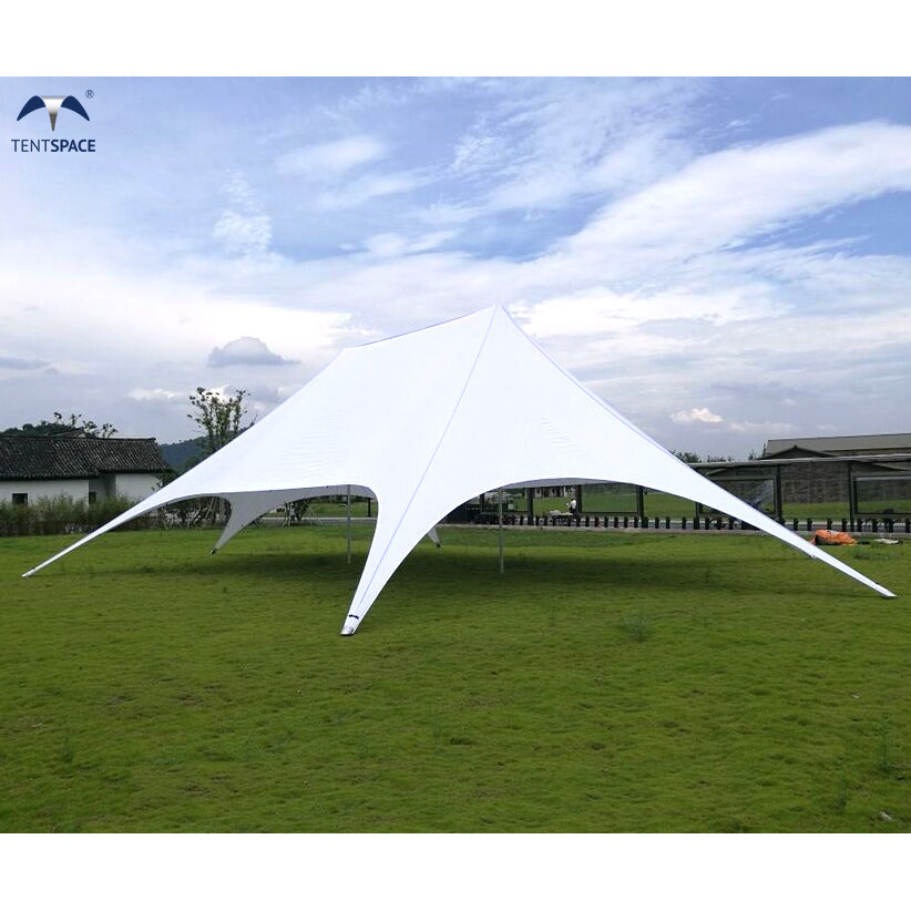 Factory direct supply quick delivery custom white large star marquee backyard canopy tent for outdoor party events