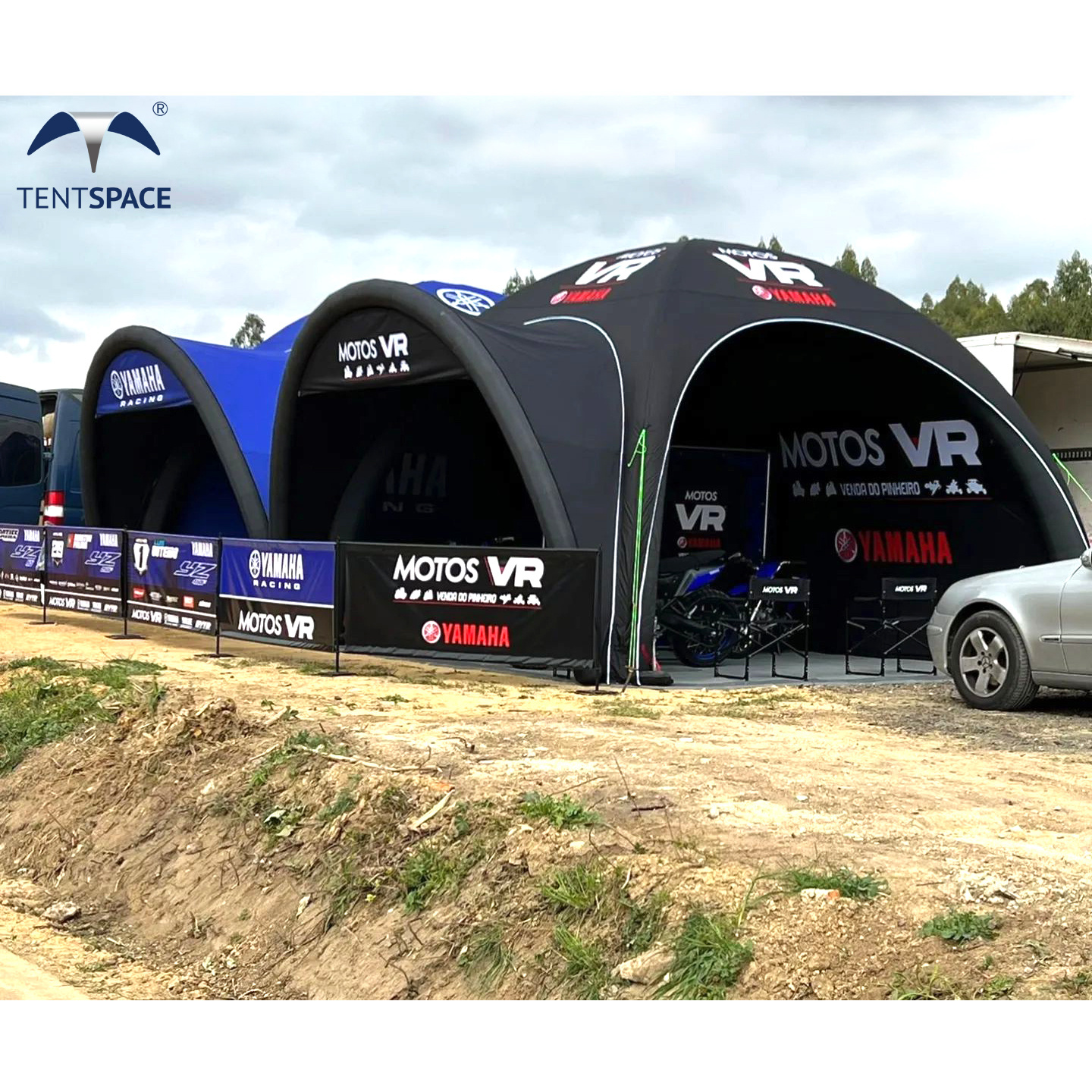 Factory wholesale commercial branded inflatable event tent custom made personalized motor sport air dome tents modular with logo