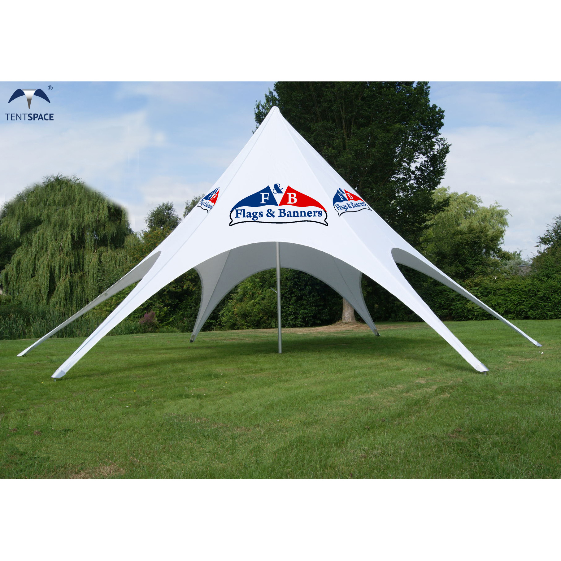 Factory direct supply quick delivery custom white large star marquee backyard canopy tent for outdoor party events