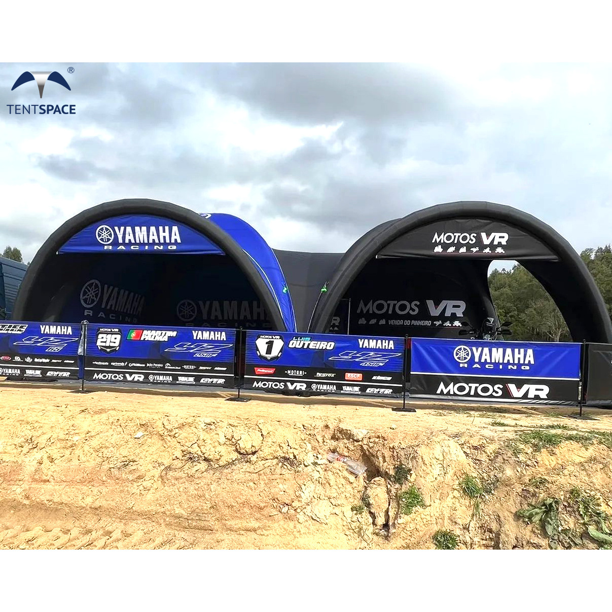 Factory wholesale commercial branded inflatable event tent custom made personalized motor sport air dome tents modular with logo