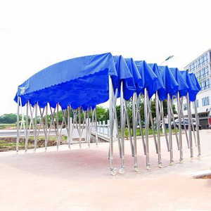 folding extendable foldable waterproof rainproof wind proof metal park exhibition for sund shade garage car parking tent