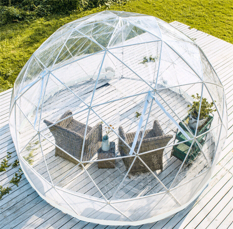 Guangzhou high quality 6m diameter nylon clear geodesic 15m dome tent for picnic sale