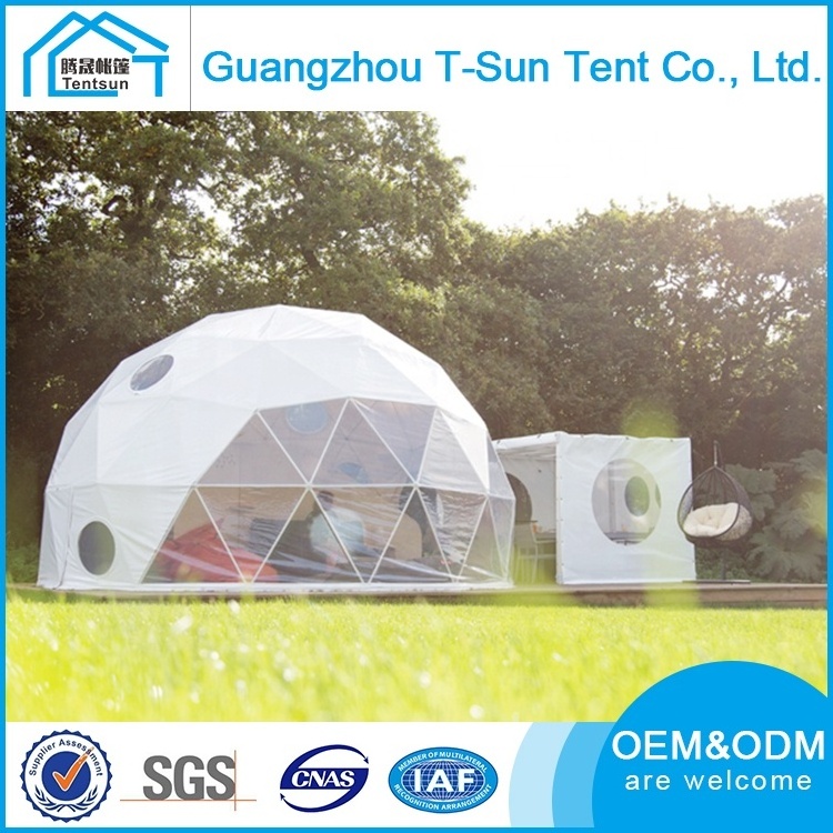 Custom 6m 8m 10m 15m large Dome Tent Brown luxury hotel tent igloo prefab house with bathroom geodesicos glamping sites tents