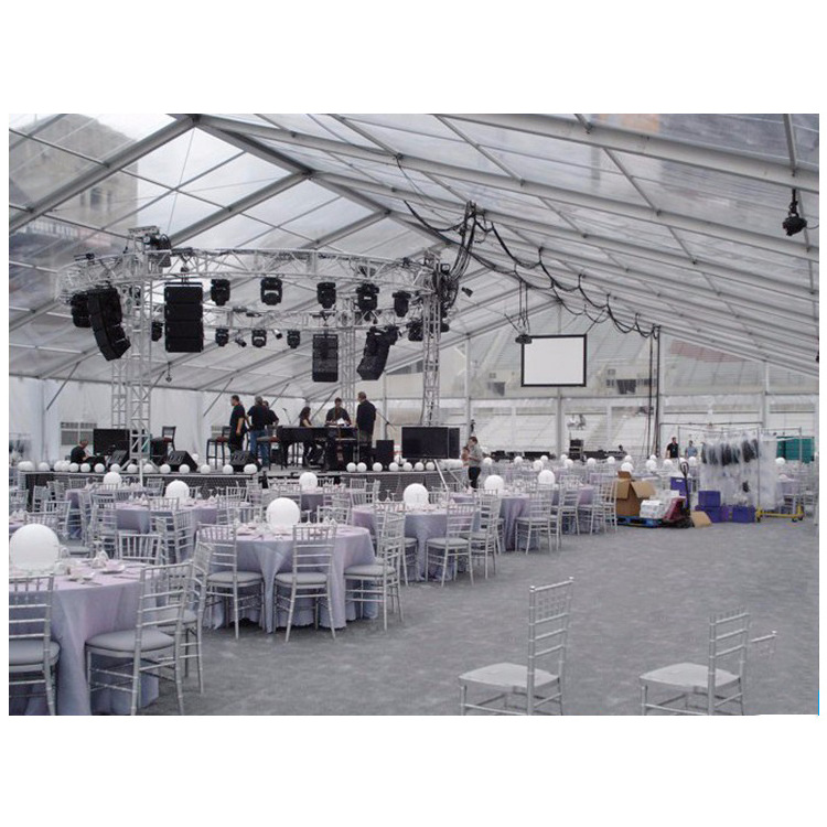 Low price 150 seater  outdoor clear top wedding tent party tent with skylight and wall