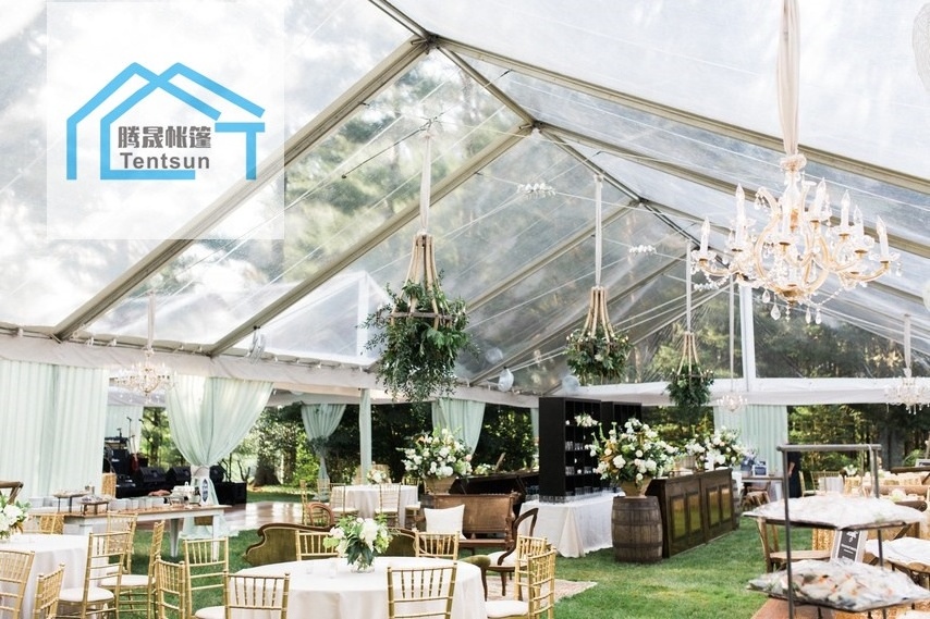 High Quality Luxury Outdoor Transparent Clear Roof wedding  Marquee Party Wedding Tent