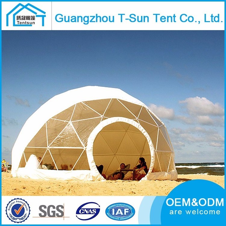 Low price 10m pvc clear soundproof party event geodesic dome tent canopy