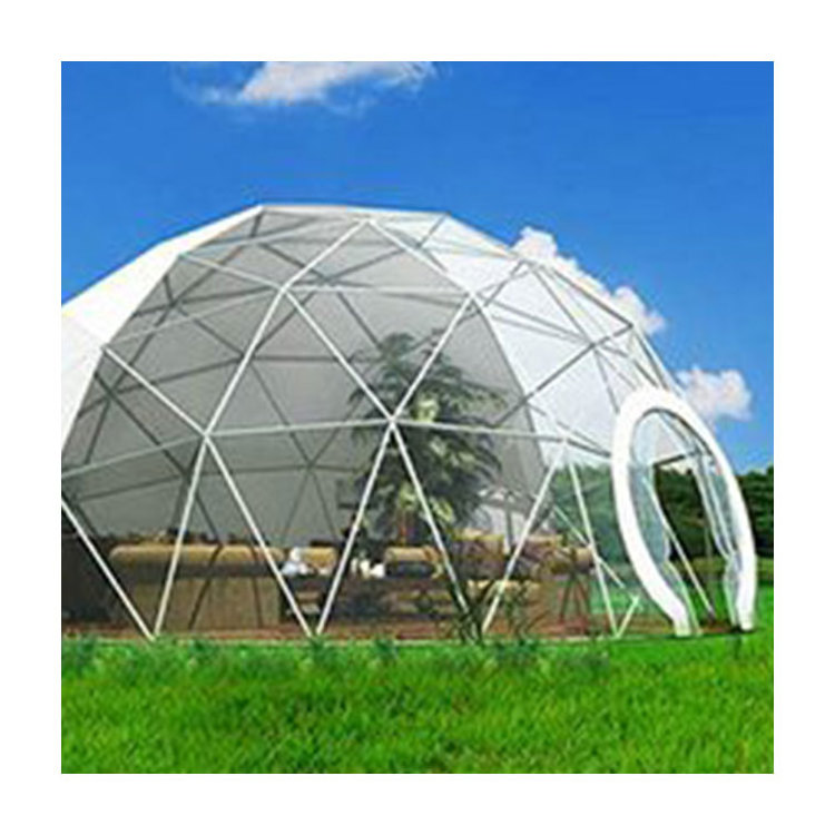 Low price 10m pvc clear soundproof party event geodesic dome tent canopy