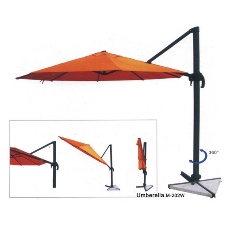 orange round large roma cantilever hanging decorative patio parasol umbrella