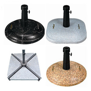 Hot sales outdoor umbrella parts Plastic/iron/marble super heavy parasol base