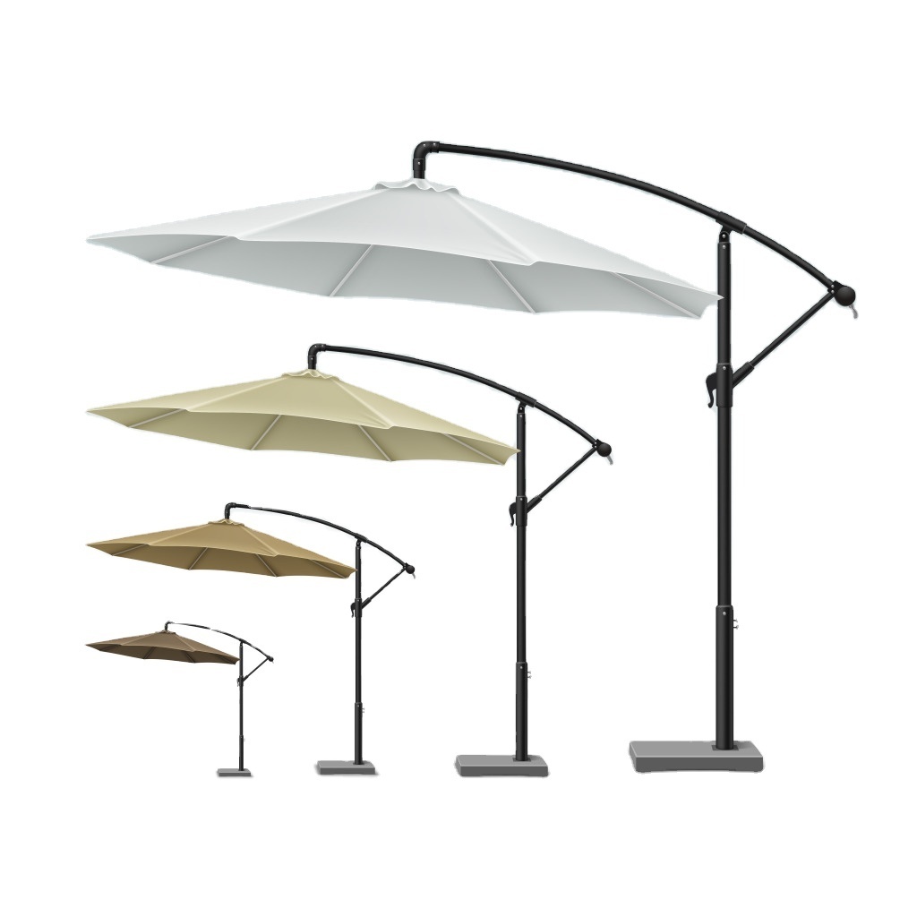 Patio Garden Restaurant aluminium pole 3M Banana Umbrella Factory Outdoor Parasol