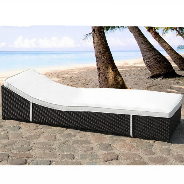 outdoor patio seating beach wicker recliner chair chaise lounger cushion sponge lounge couch cover