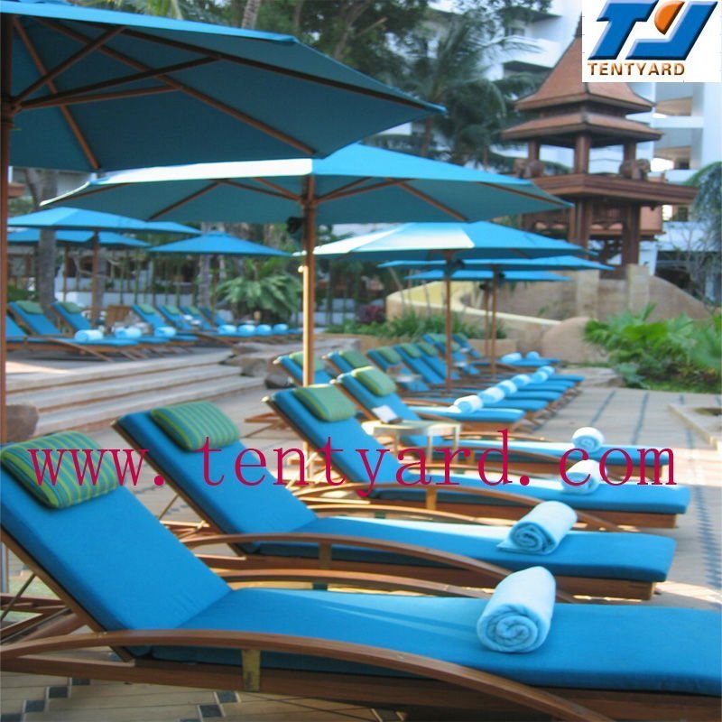 garden rest beach chairs cushion and umbrella