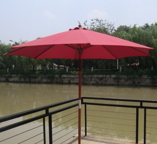 luxury beauty red coffee shop decoration wooden beach china umbrella