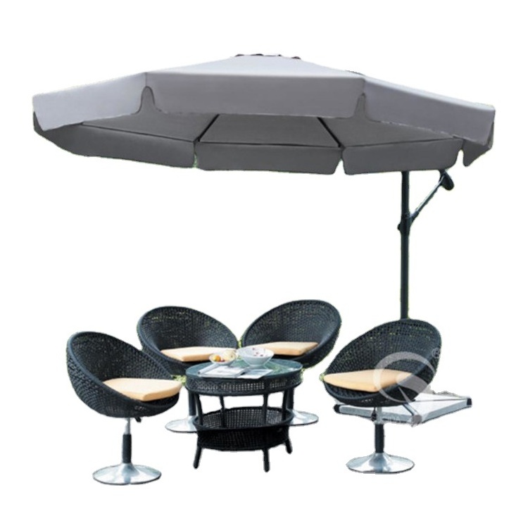 fashion high quality waterproof black restaurant patio cantilever umbrella commercial