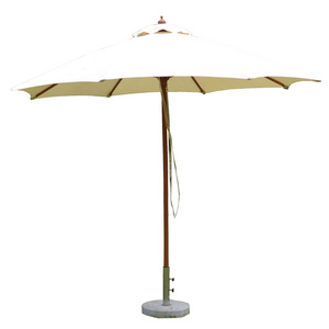 Hot selling outdoor decorative dia 3m straight pole beer sun wooden garden patio umbrella